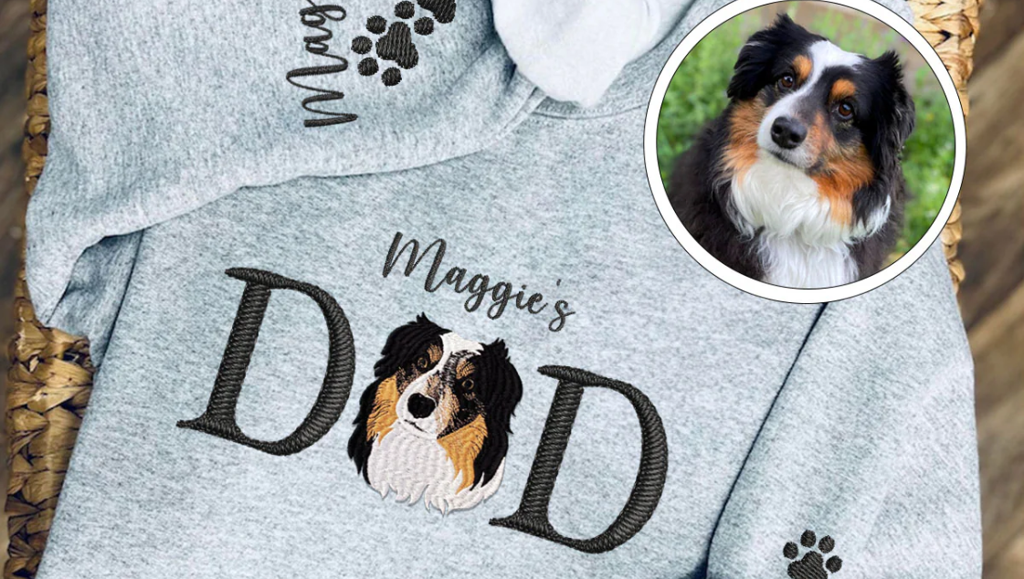 Pet embroidered sweatshirt