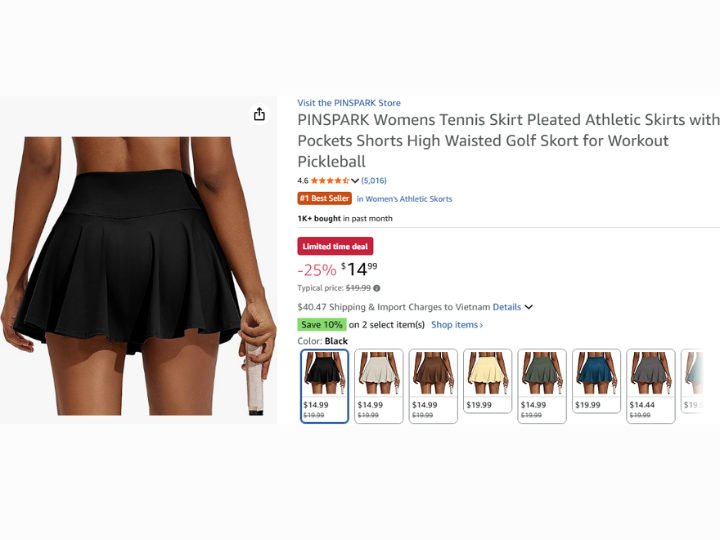 Womens Tennis Skirt