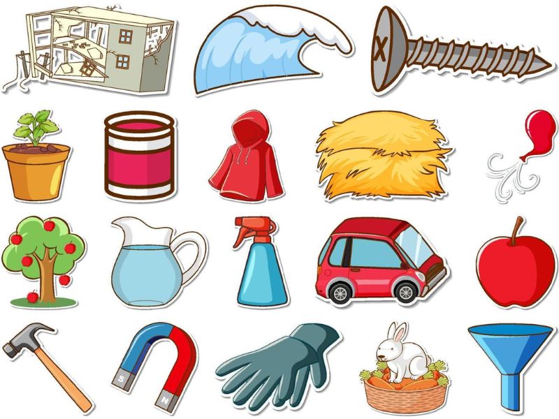 Everyday object stickers