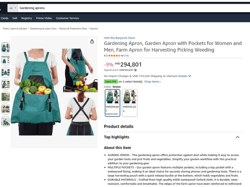 Gardening aprons