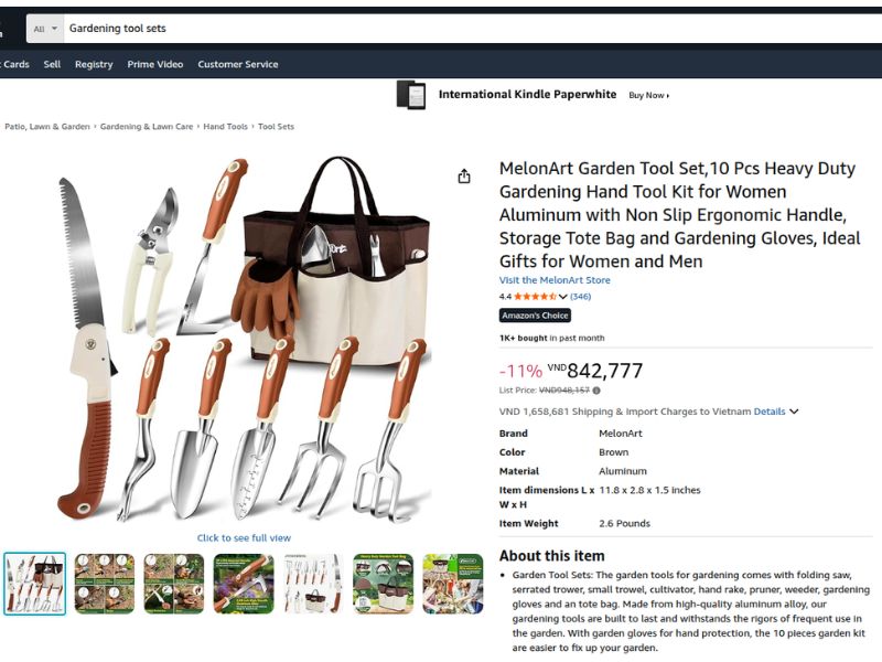 Gardening tool sets