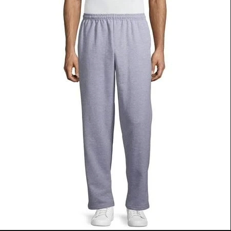 Gildan mens fleece open bottom packeted sweatpants