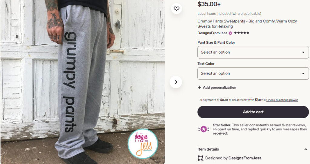 Grumpy pants sweatpants big and comfy