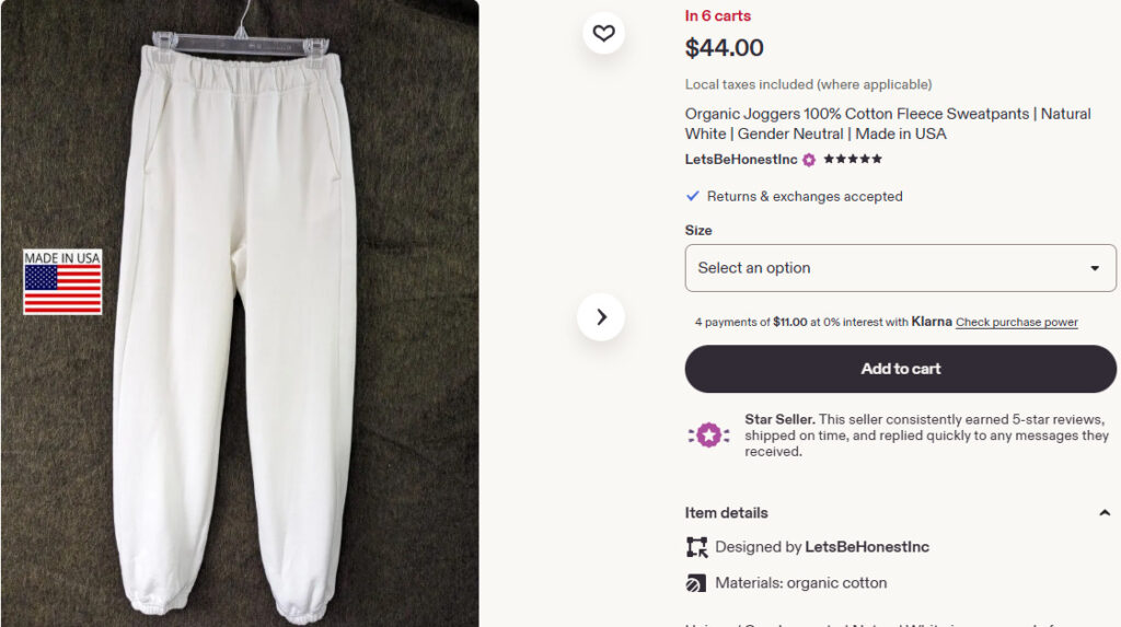 Organic Joggers 100 Cotton Fleece Sweatpants