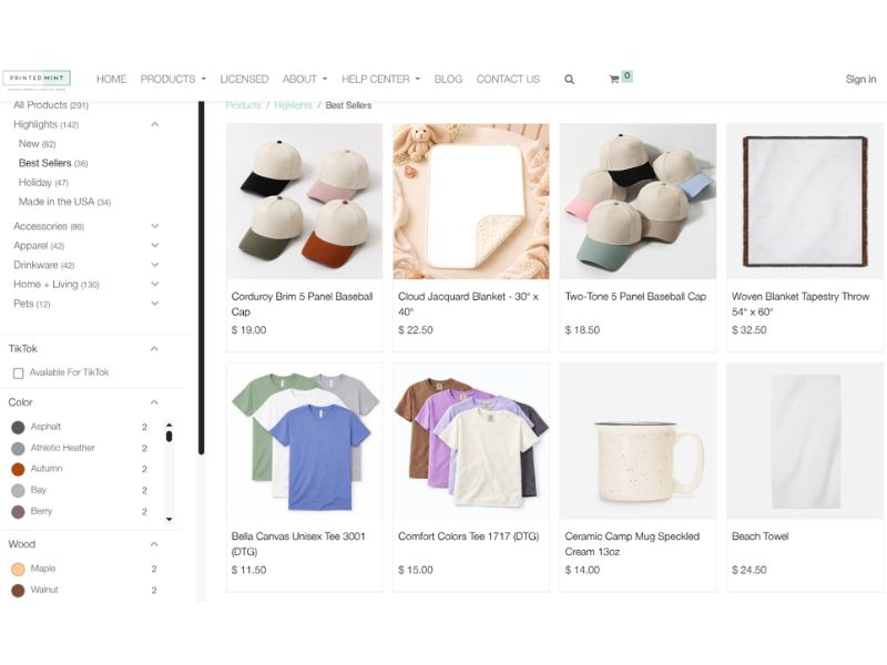 Printed Mint replace Contrado