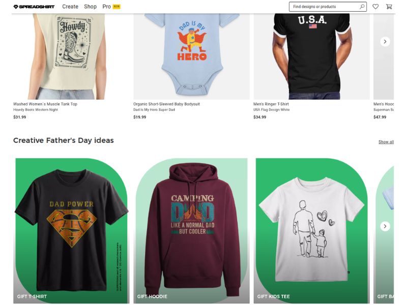 Spreadshirt replace TeePublic