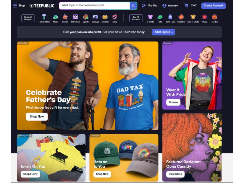 about TeePublic