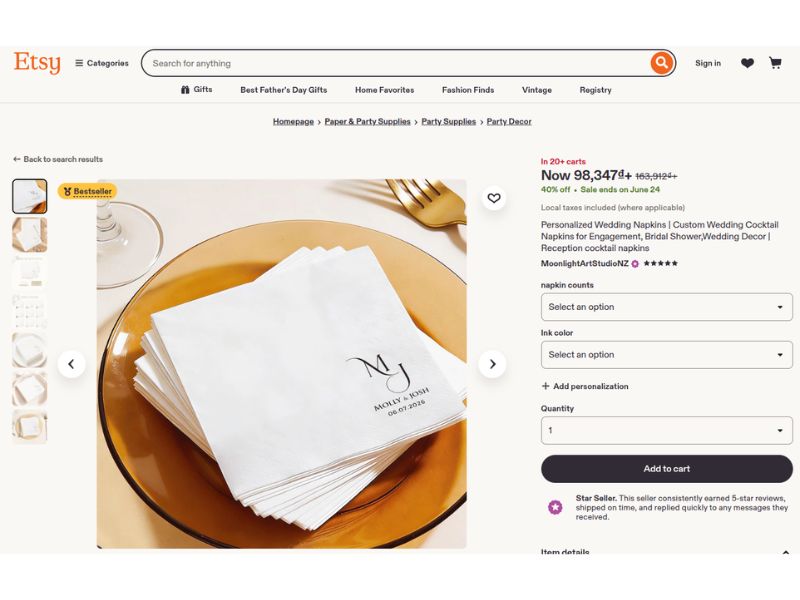 wedding Personalized Wedding Napkins