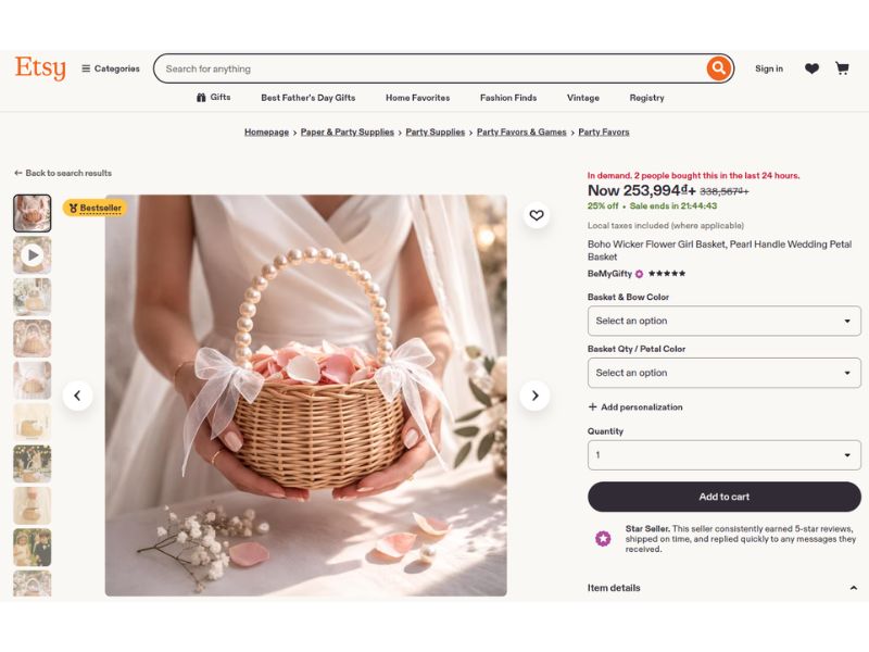 wedding flower Basket