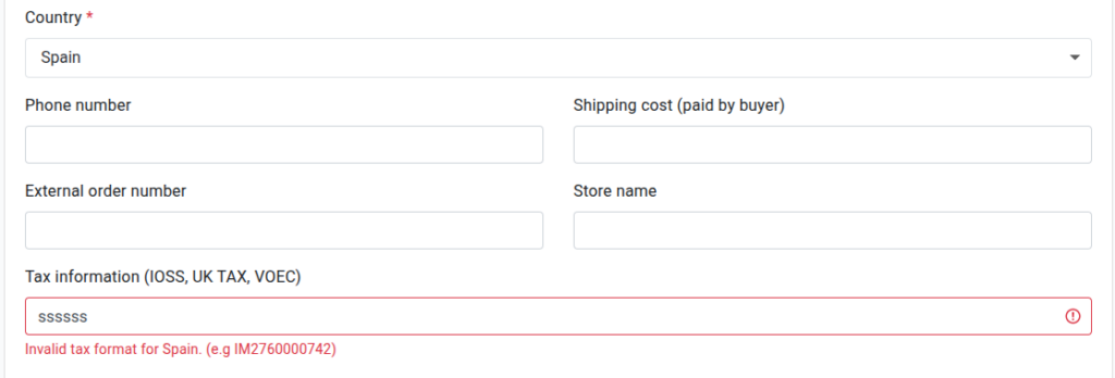 tax information validation