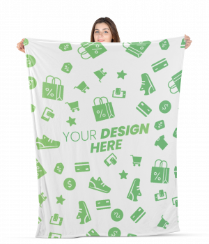 Custom Fleece Blanket Mockup 3